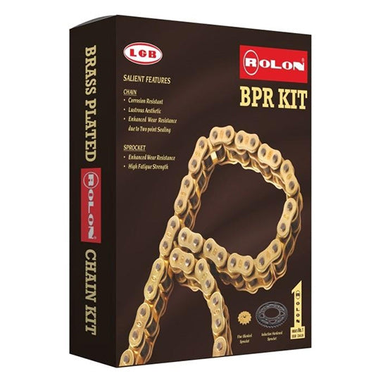 Rolon Chain Sprocket Kit - Brass Chain & Sprocket kit for Duke 250CC - KIT HXRC 372NF